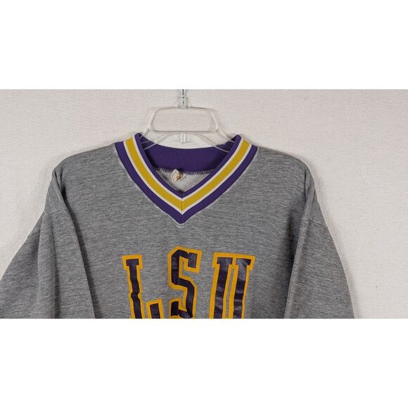 Vintage Russel Athletic LSU Sweatshirt Gray Women's Size Large - Picture 2 of 12